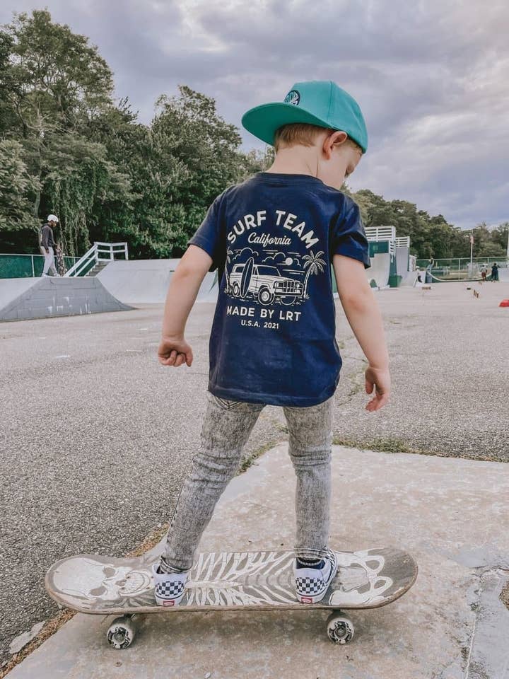 Black Boys Clothes The Surf Team Tee - USA made for wholesale on Faire