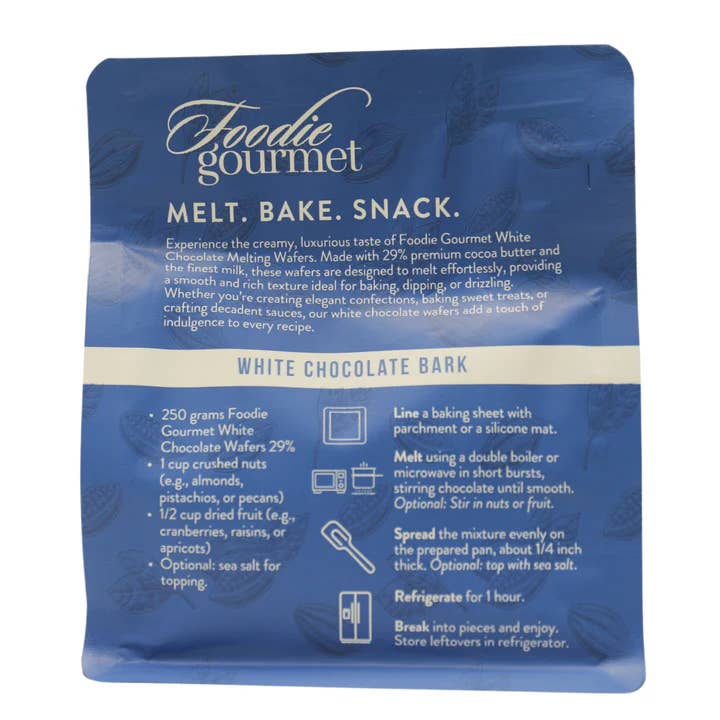 Alta Gama Foods – wholesale Choklad – Foodie Gourmet - Belgisk - Vit Choklad Smältande Wafers 29%