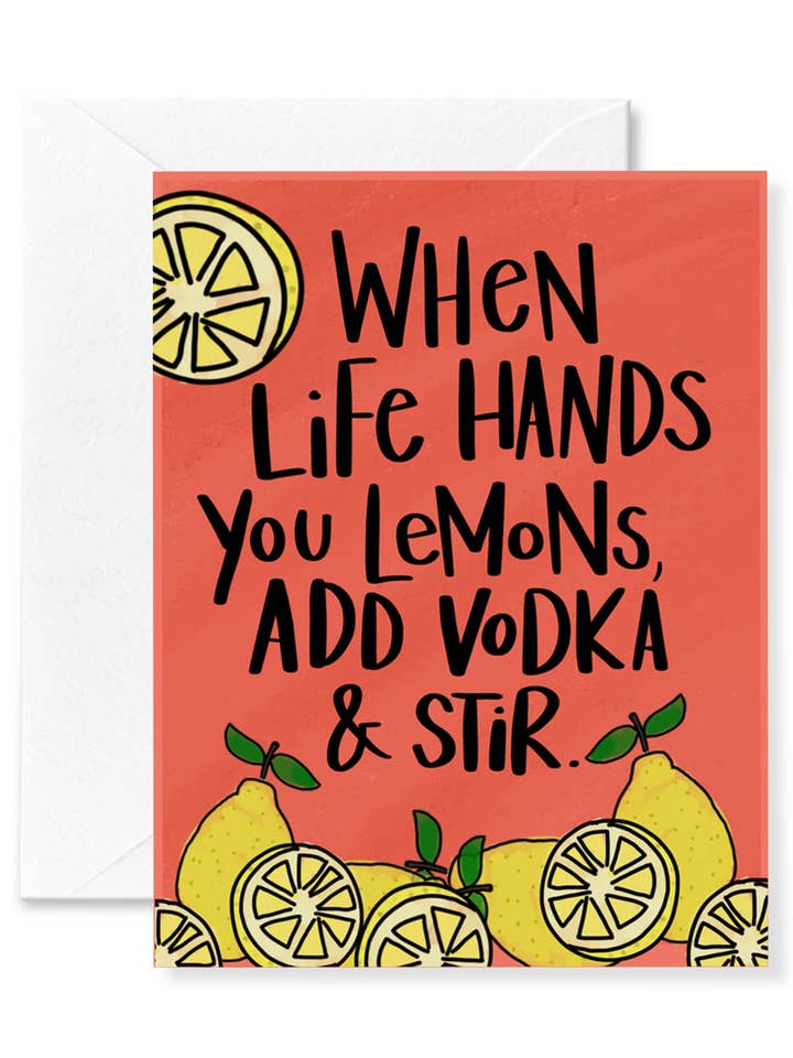 Carte Citrons et Vodka pour la vente par Announce Divinely