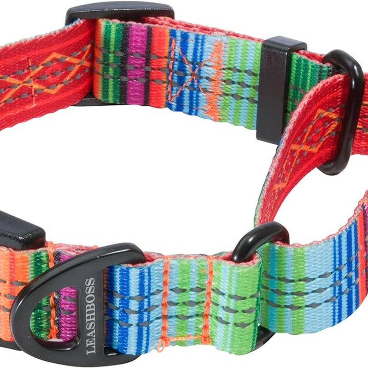 Leash Boss - Wholesale Pet Collar - Dog - Patterned Reflective Fabric Martingale Dog Collar - Pattern Collection