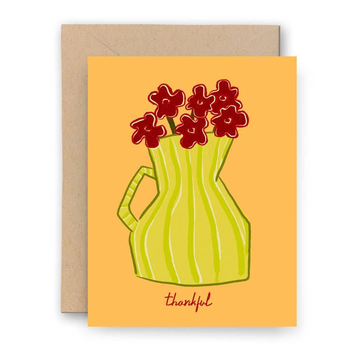 Little Tomato - Wholesale Thank You Card - Thankful Bouquet - Greeting Card