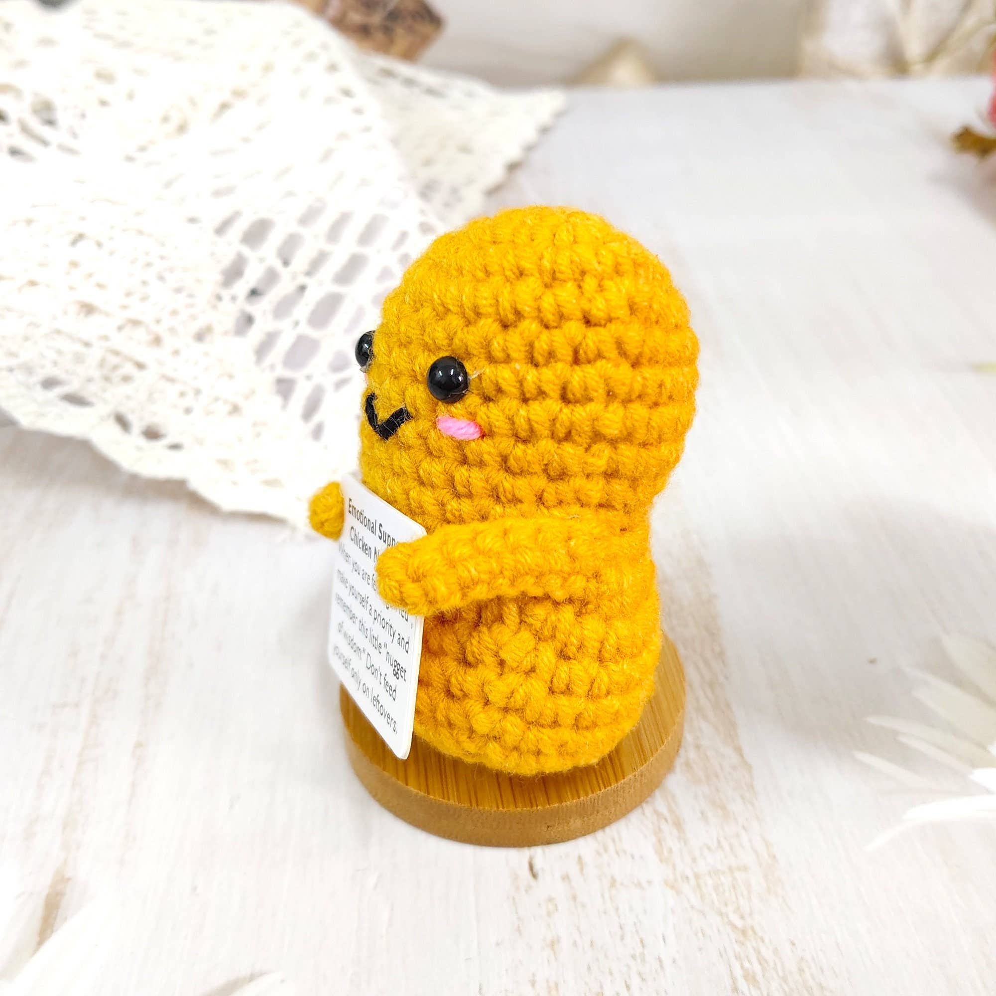 Anh2 LTD - Vente Peluche – enfant et bébé - Crochet de poulet au crochet, poulet de soutien émotionnel fait main7