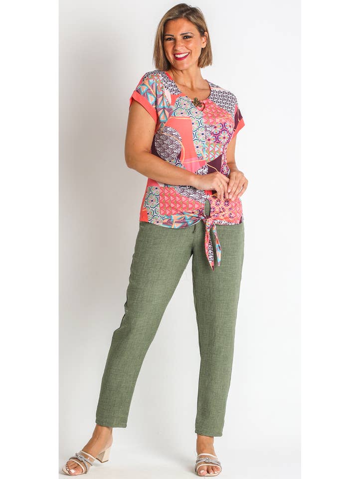 360102L RUSTIKKE BUKSER MED LOMMER OG SNOR for engroshandel hos LOURDES CASTILLO