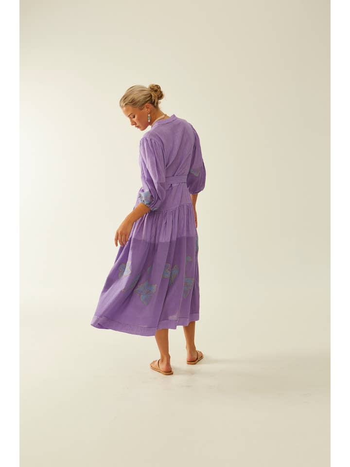 ANTHERIS - Wholesale Dress - Women's - Loom- Paneled Sharp Tailored Midi Belted Dress9