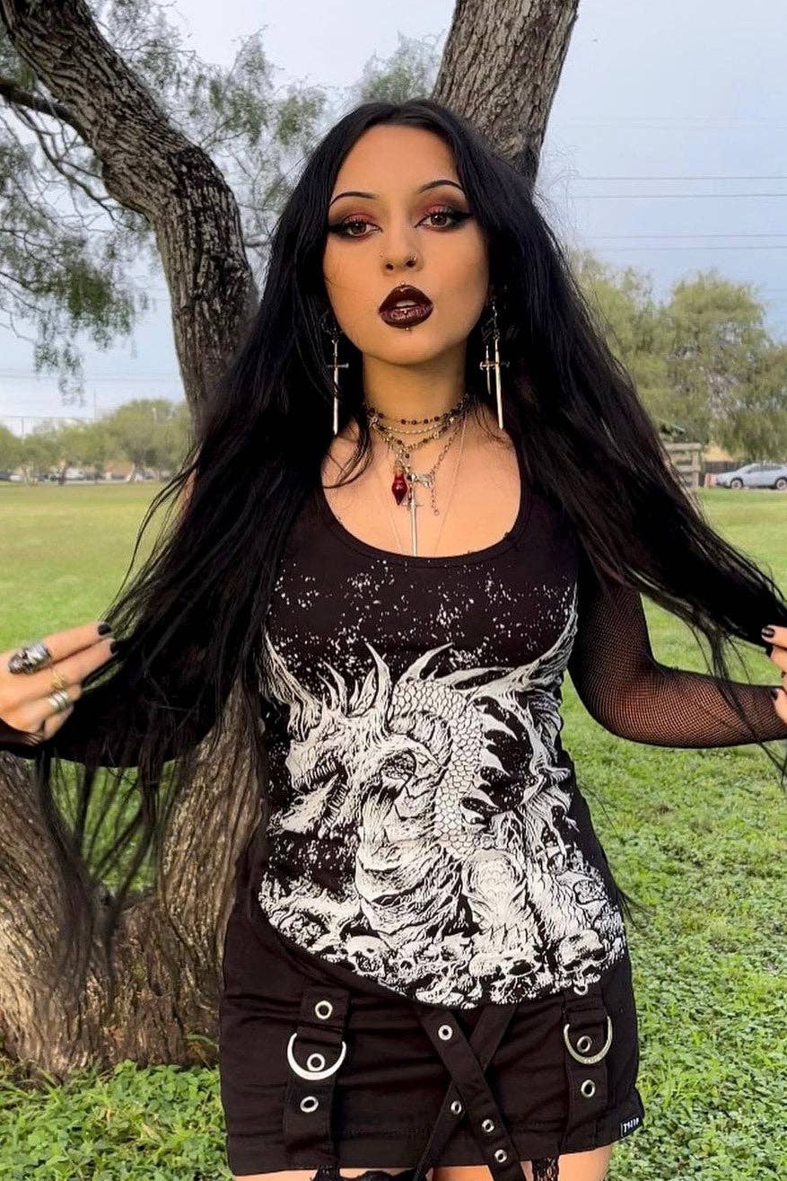 vampirefreaks – Engroshandel Grafisk t-shirt - Unisex – Dragon's Lair T-shirt i flere stilarter8