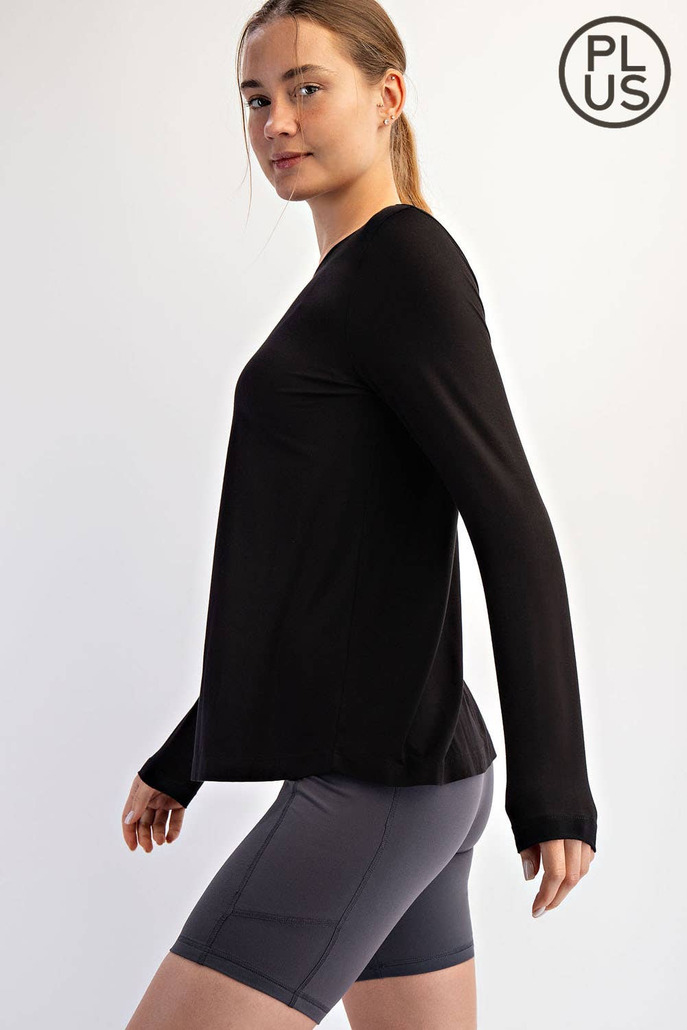 Rae Mode - Wholesale Lounge Top - Women's - PLUS SIZE VISCOSE MODAL LONG SLEEVE TOP5
