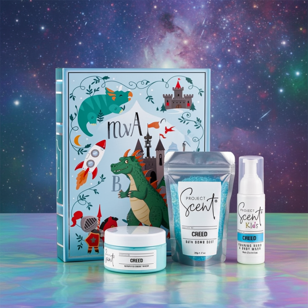 Project Scent – wholesale Bath & body set – Book Box Gift Set – Bath Dust, Foamer & Soufflé5