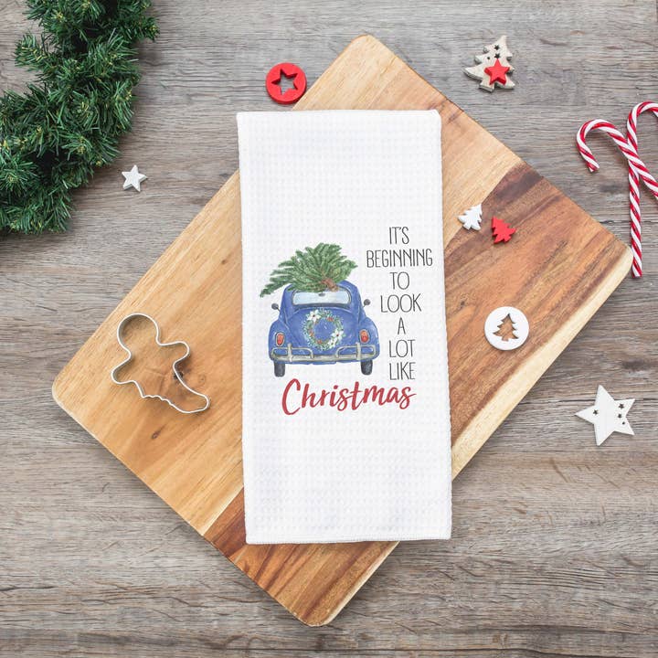 Canary Road - Wholesale Tea Towel - Looks Like Christmas Kitchen Towel, Rustic Dish Towel1