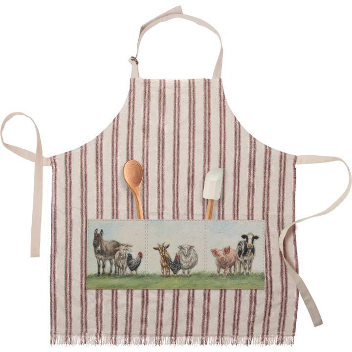 Primitives by Kathy - Wholesale Apron - Farm Animals Apron