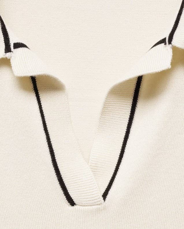 Vine & Love - Wholesale Knit Sweater - Women's - Polo Neck Short Sleeve Knitted Sweater Top VT822721