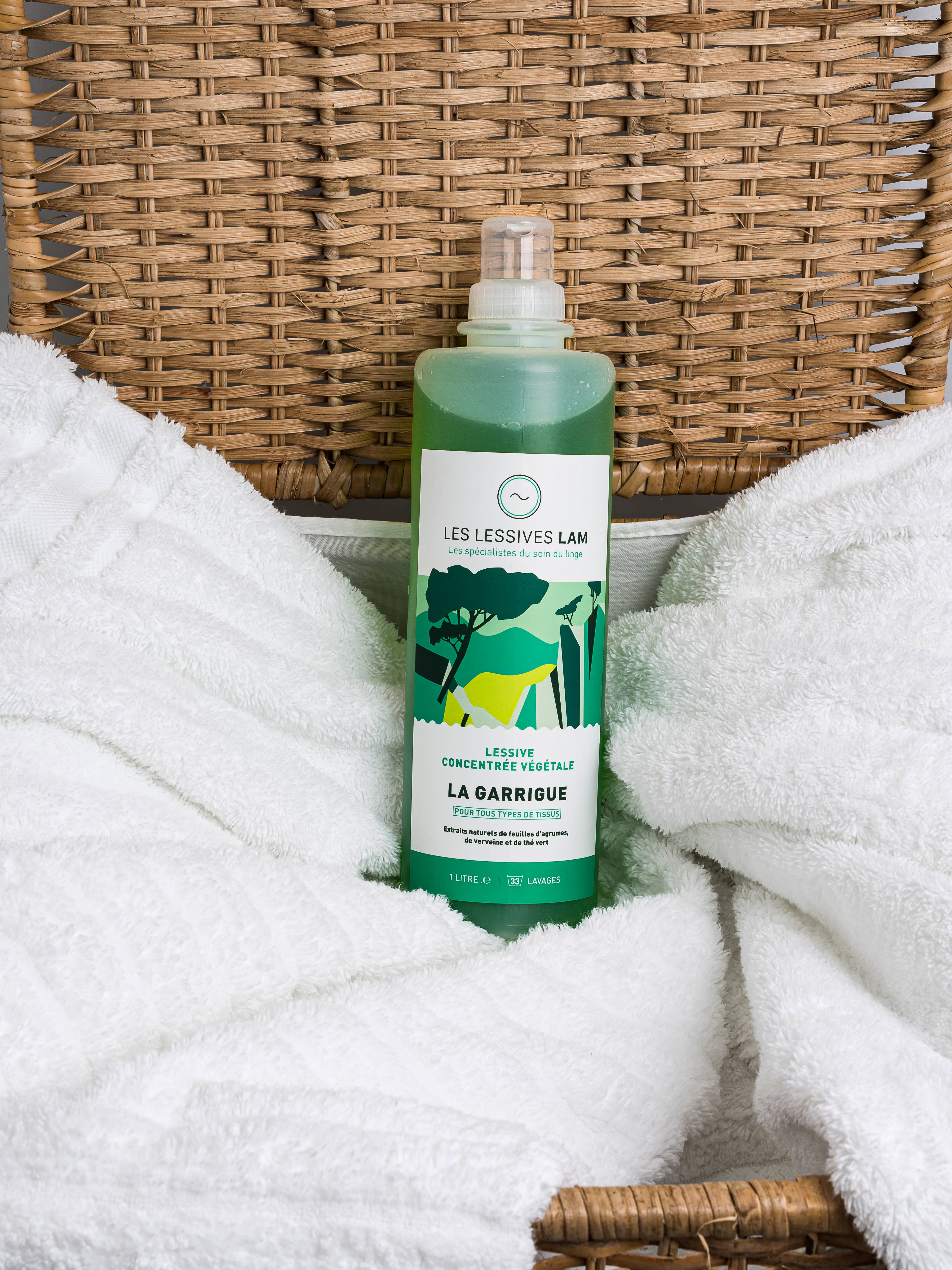 Les lessives LAM - Vendita all'ingrosso Detersivi liquido per bucato - Detergente liquido vegetale concentrato 1L - La Garrigue1