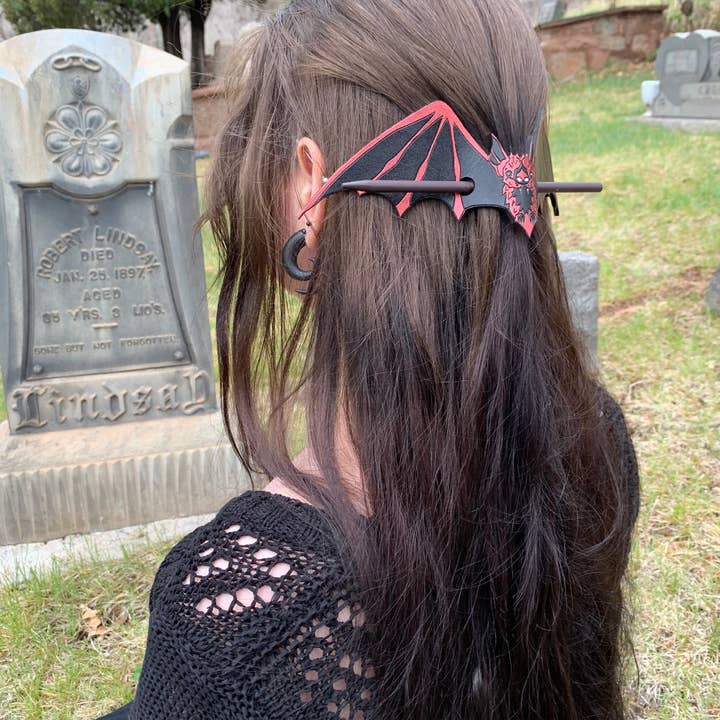 Hart & Horn - Vendita all'ingrosso Fermaglio per capelli - Donna - Fermacapelli in pelle di pipistrello6