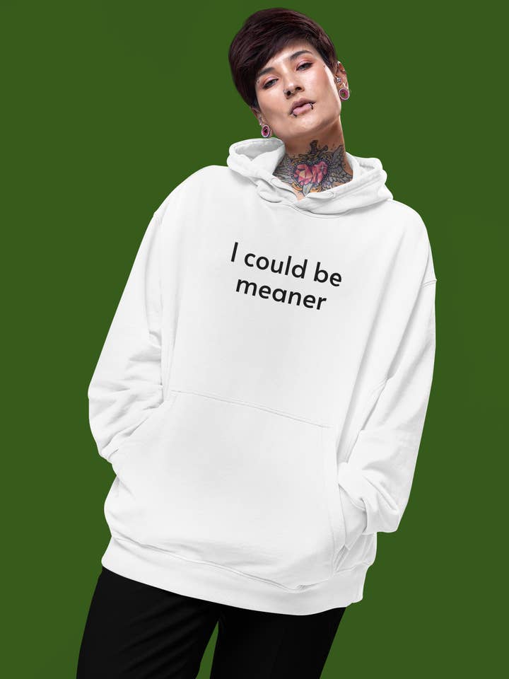 Smart Ass Shirts - Wholesale Hoodie - Women's - I Could Be Meaner - Women's Hoodie1