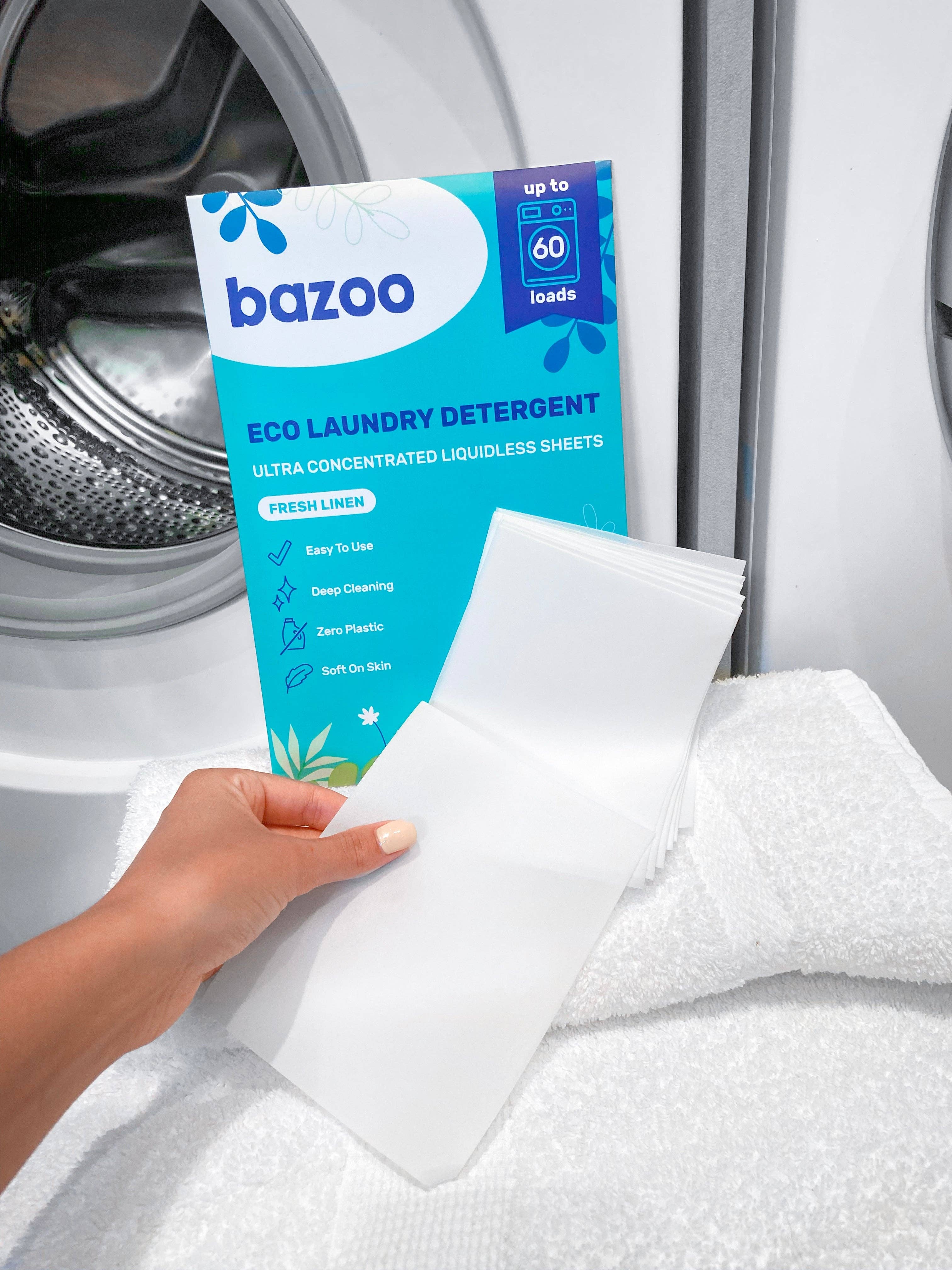 Bazoo – wholesale Laundry detergent powder/pods – Eco Laundry Detergent Sheets | 120 Loads3