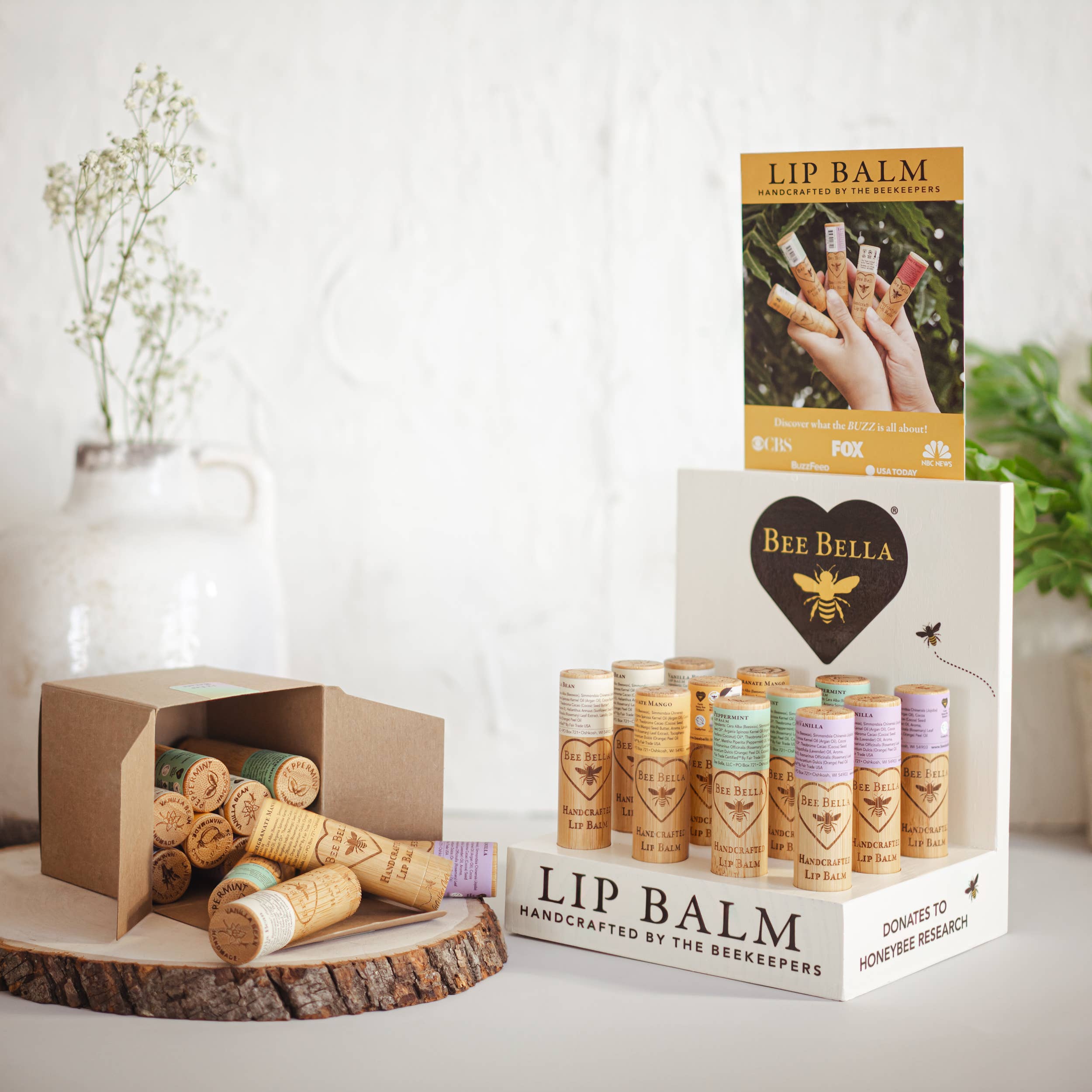 Bee Bella - Wholesale Lip Balm Set - Lip Balm Table Top Display 12 (Not Filled)3