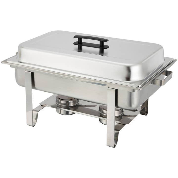 8 Quart Polished Stainless Steel Full-Size Chafer for wholesale by EcoQuality