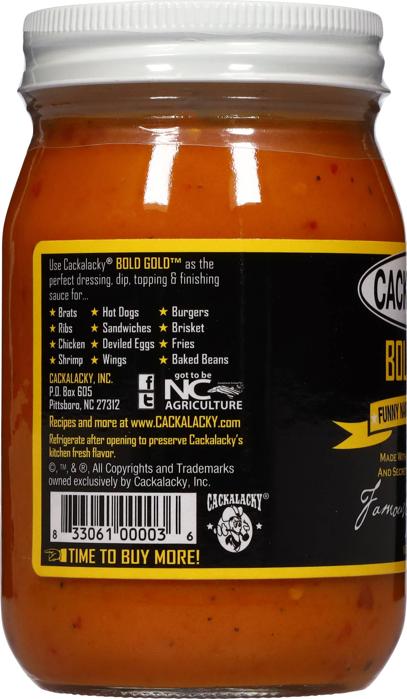 Cackalacky® - Wholesale BBQ Sauce - Cackalacky® Bold Gold® Sauce   (16 oz.)2