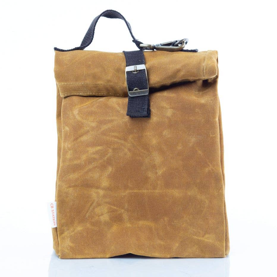 Yellow Waxed Canvas Lunch Sack for wholesale on Faire0