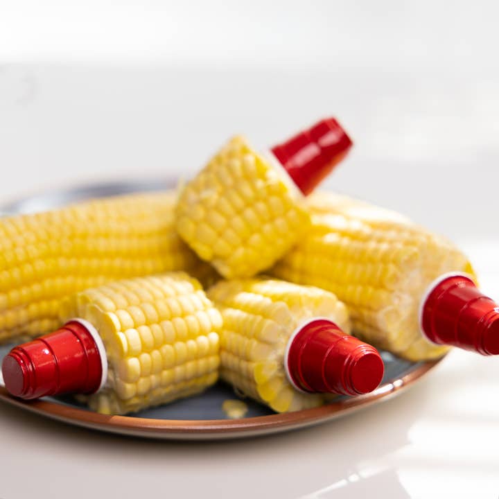 Fox Run Brands - Wholesale Corn Holders/Tools - Outset Red Party Cup Themed Corn Holders, Set of 4 Pairs