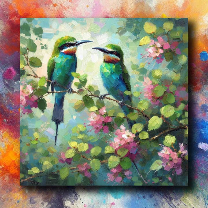 Birds Fridge Magnet 55x55mm for wholesale by frostedgrey