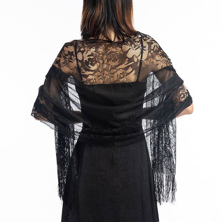 ACCITY - Wholesale Wrap - Women's - FASHIONABLE EVENING HOLLOW LACE SHAWL_CWASC107217