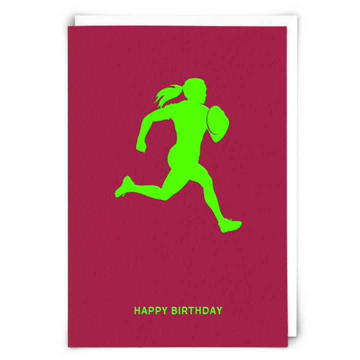 Rugby Rosa Gratulationskort för wholesale av Redback Cards UK