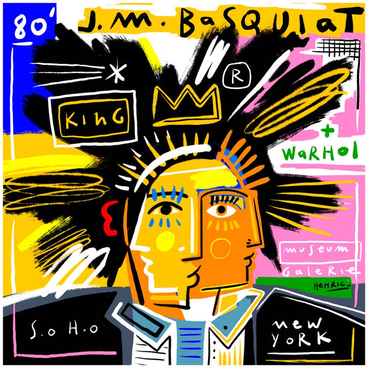 Atelier Contemporain - Wholesale Art Print - Fine Art Print - "Basquiat" - J-P Henric