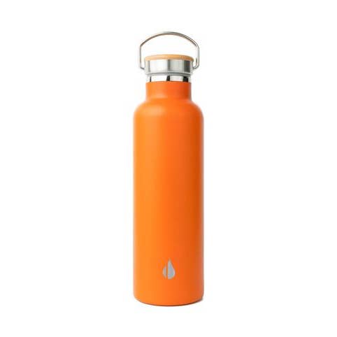 Naranja mate Botella Clásica con Tapa de Bambú y Asa 25oz - Naranja de venta al por mayor en Faire0