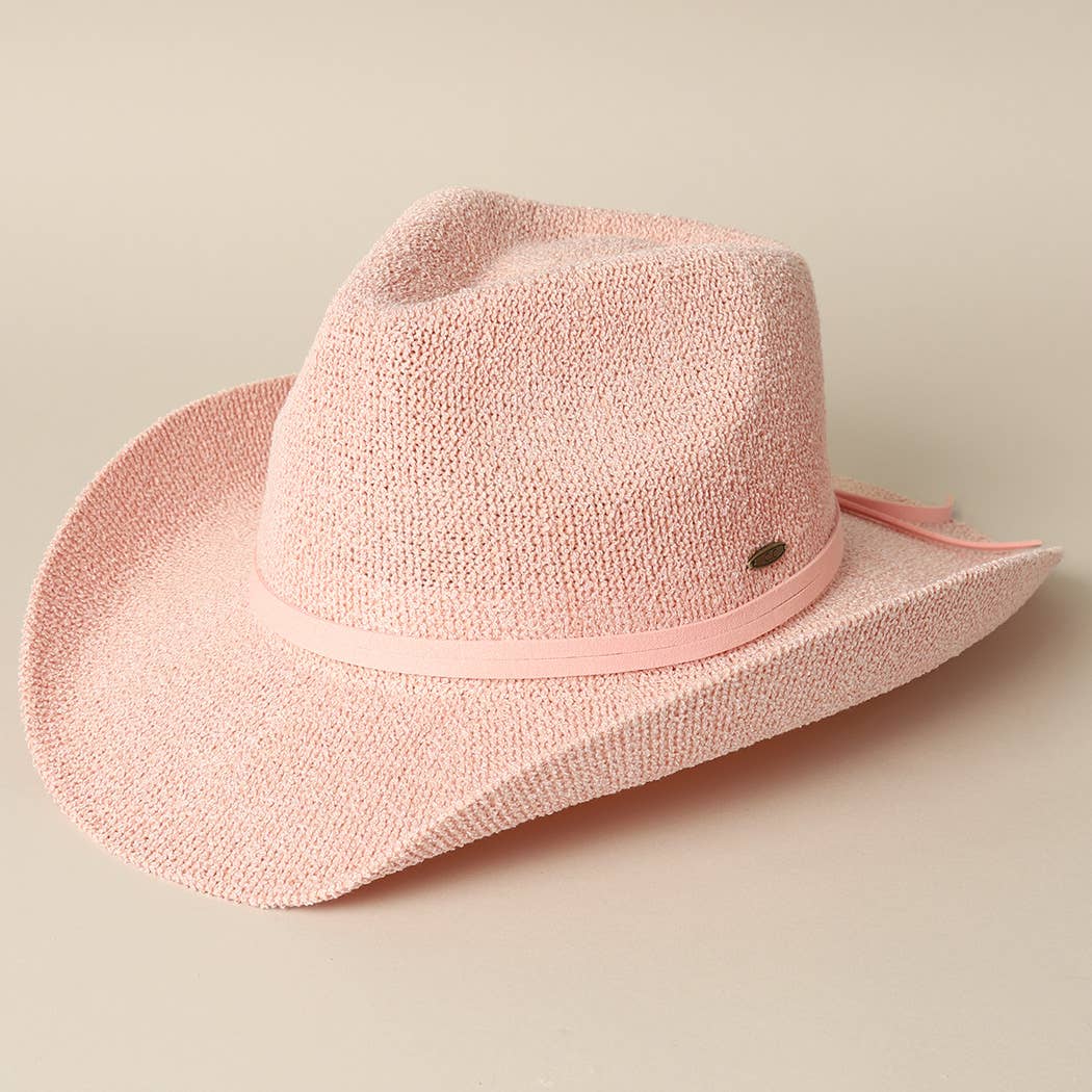 Fashion City – wholesale Cowboy Hat – Women’s – Solid Color Terry Cloth Cowboy Panama Adjustable Sun Hat
25