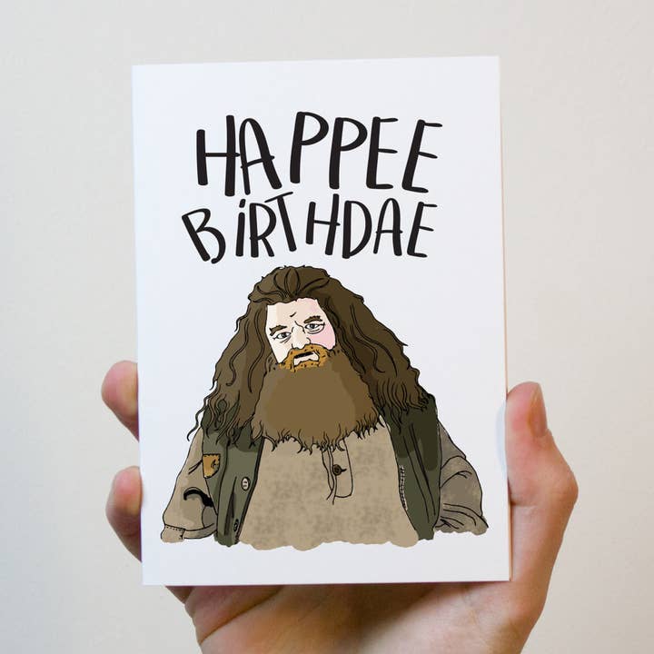 Harry Potter Hagrid Fødselsdagskort for engroshandel hos Freckle and Specs