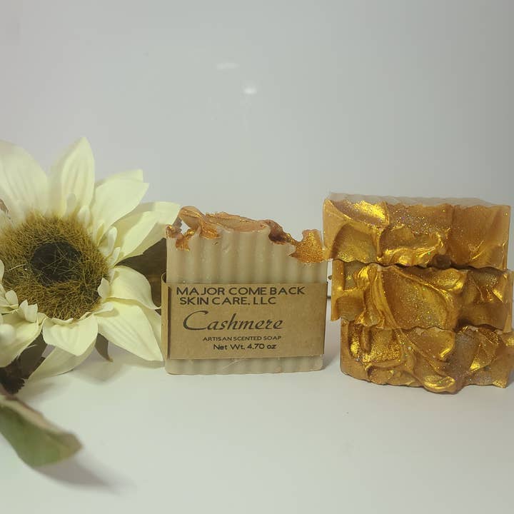 Cashmere scented Soap for wholesale by Major Come Back Skincare llc
