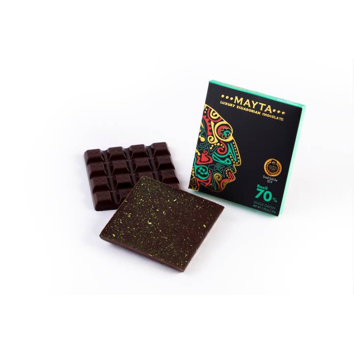 Mayta Gourmet 70% Mörk Choklad Basilika för wholesale av Mayta Gourmet Ecuadorian Chocolate & Coffee