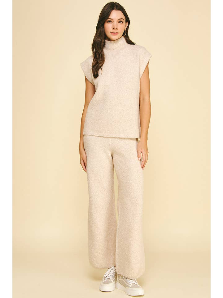 PINCH - Wholesale Knit Sweater - Women's - TURTLE NECK CAP SLEEVE SWEATER - 6334W18