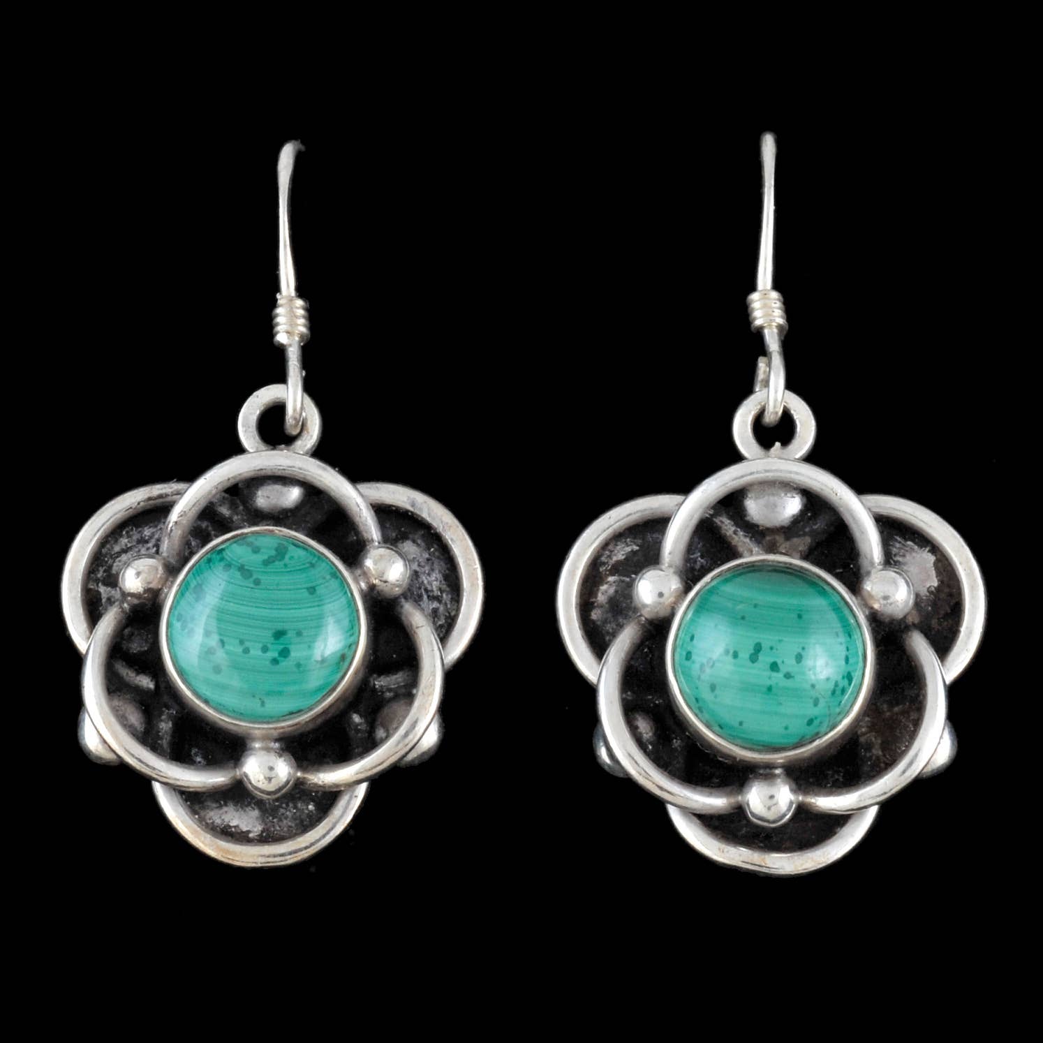 Zig Zag Asian Collection - Wholesale Dangle Earrings - Lotus Flower Earring with Stone2