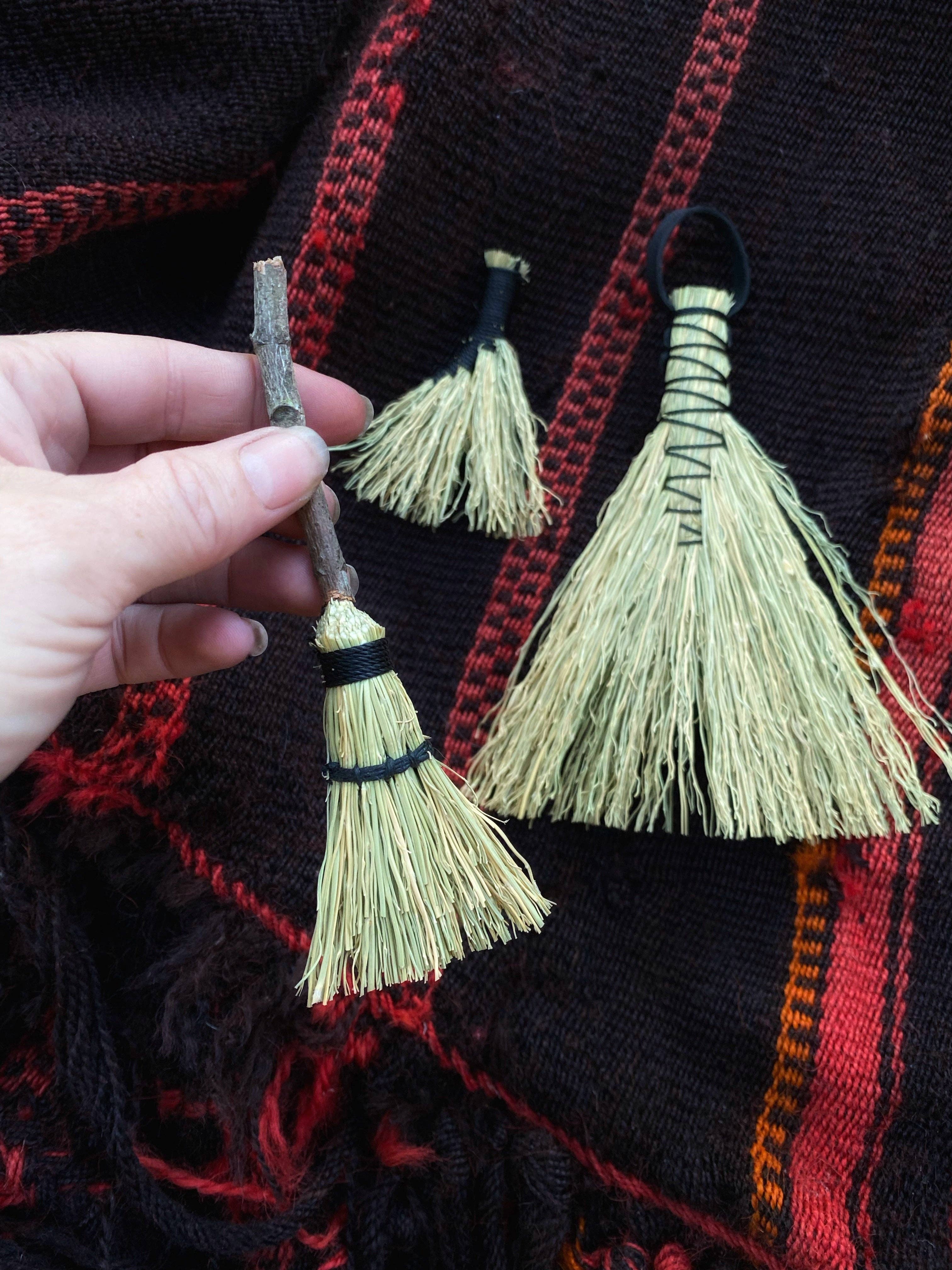 Keven Craft Rituals LLC - Wholesale Broom - Miniature Besom/Sweeper Broom or Hand Brooms -3-5" Tampico -(functional or as an ornament)4