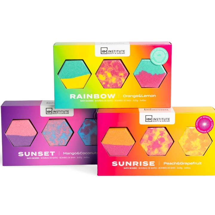 Trio Bombes de bain 35g - Cocktail - IDC INSTITUTE pour la vente par Kontiki