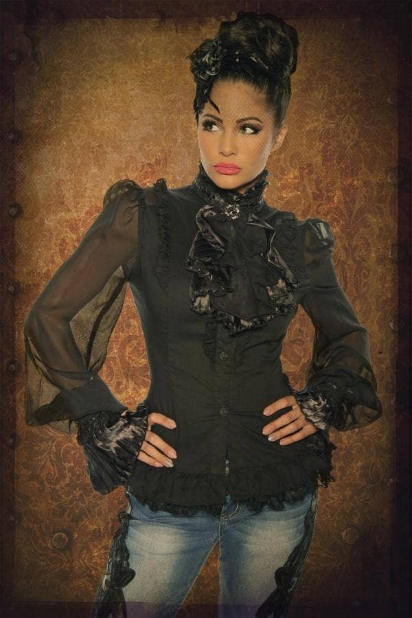 Atixo - Wholesale Blouse - Women's - Jabot blouse1