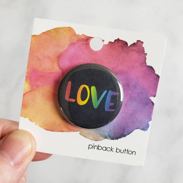 Rainbow Love Pin for wholesale by Holly K Whitney