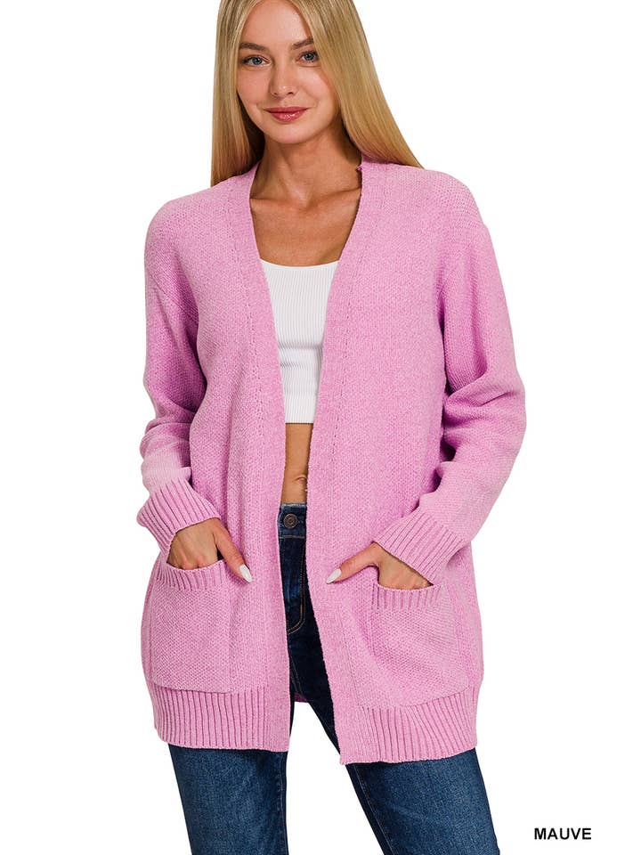 42POPS – Cardigan - Mulher por atacado – ...SI-25153 Cardigan Aberto à Frente Melange5