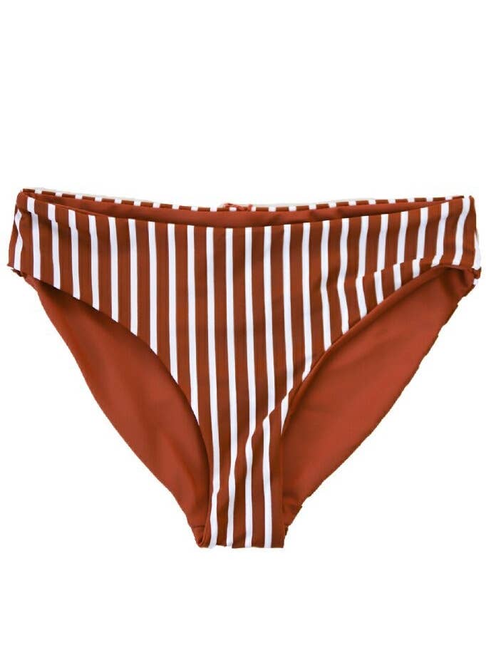 Sienna/Sienna & Stripe Reversible Low Rise Bottoms for wholesale by Coral Reef Swim