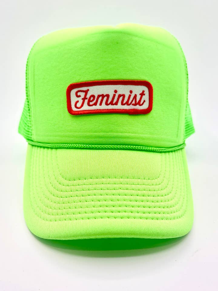 Trucker Hat green/green 'FEMINIST' for wholesale by Citiot
