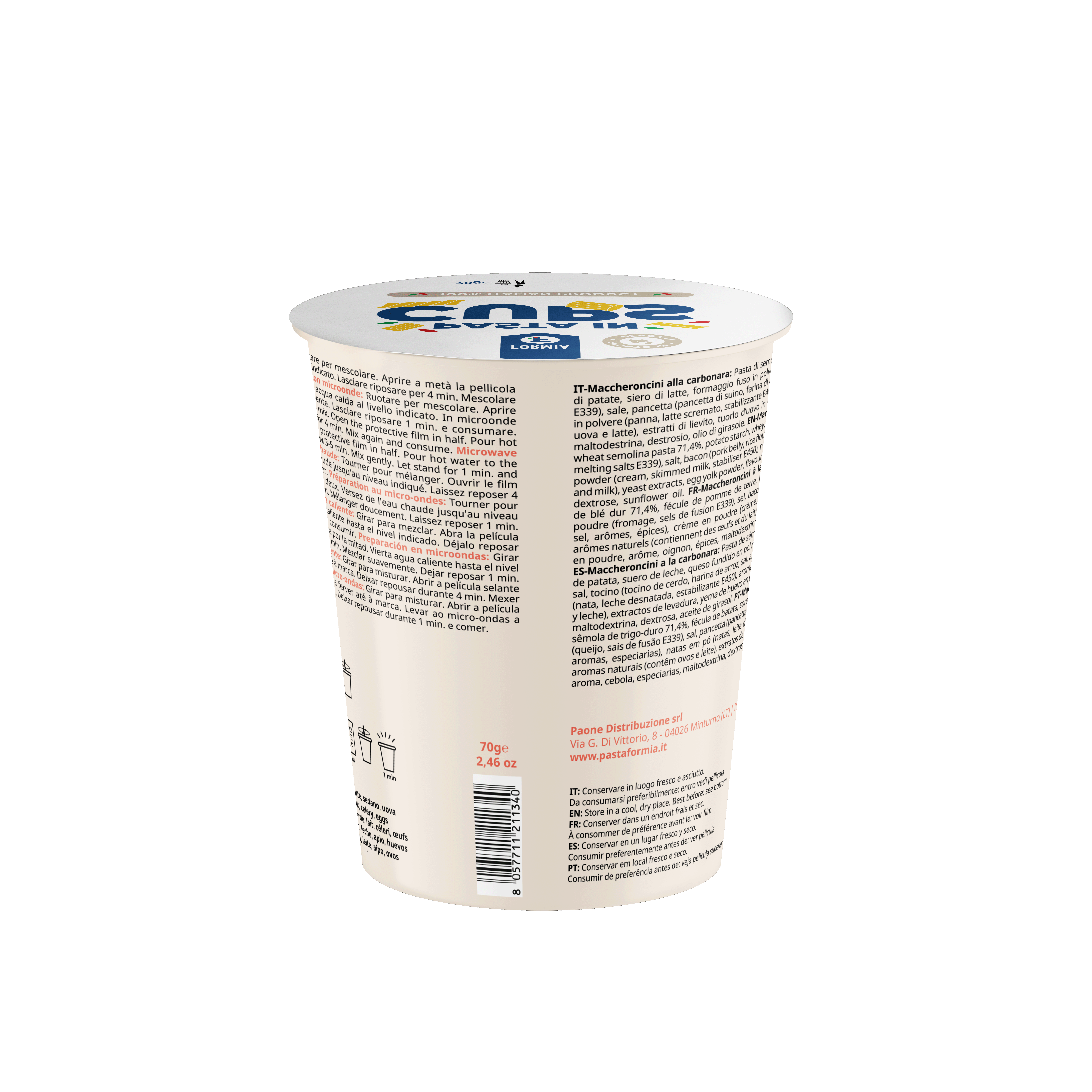 Paone Distribuzione Srl – wholesale Pasta – Maccaroncini i carbonarastil i kopp1