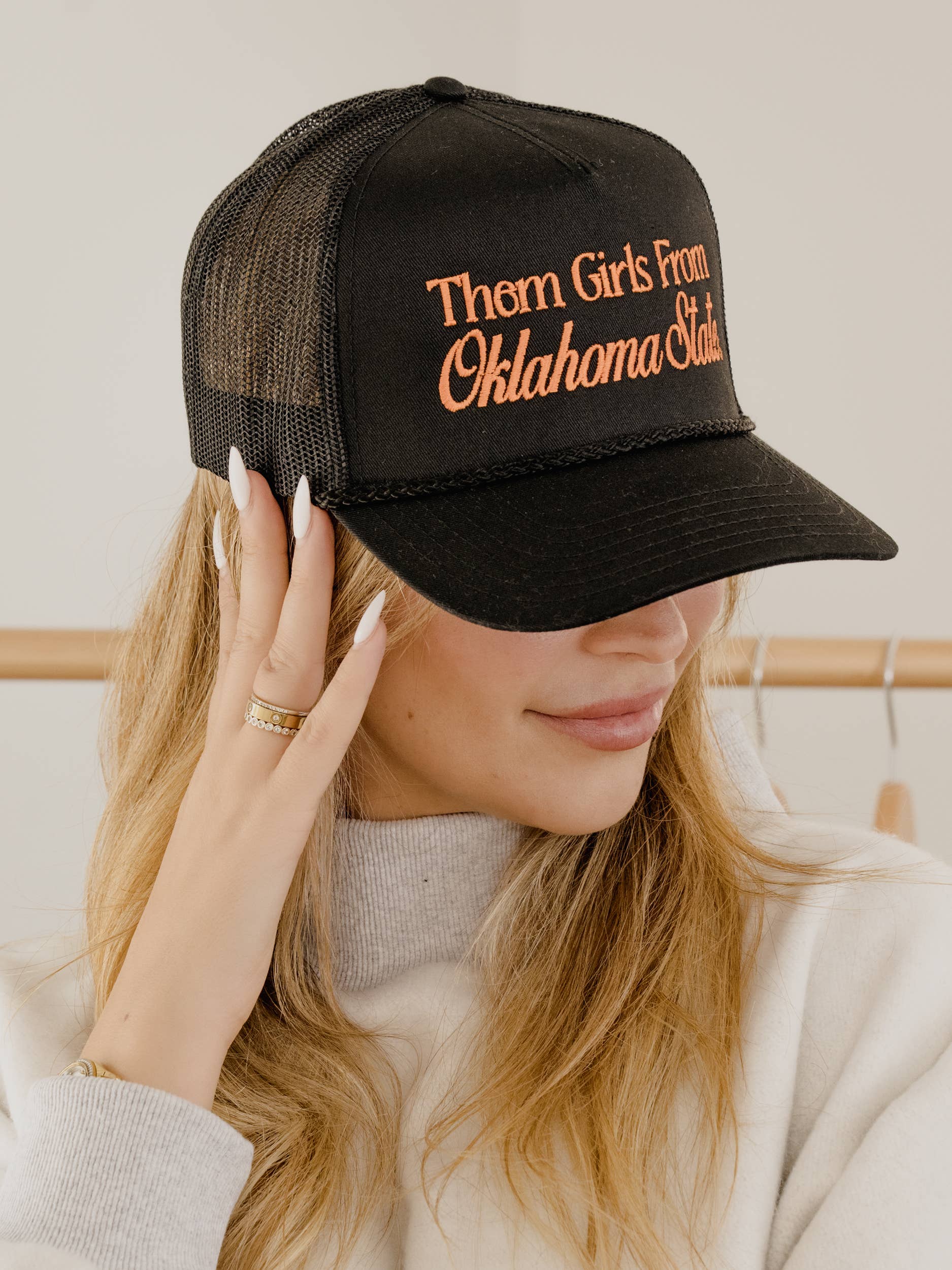 LivyLu - Wholesale Baseball Cap - Unisex - OSU Cowboys Them Girls from Oklahoma State Black Hat2