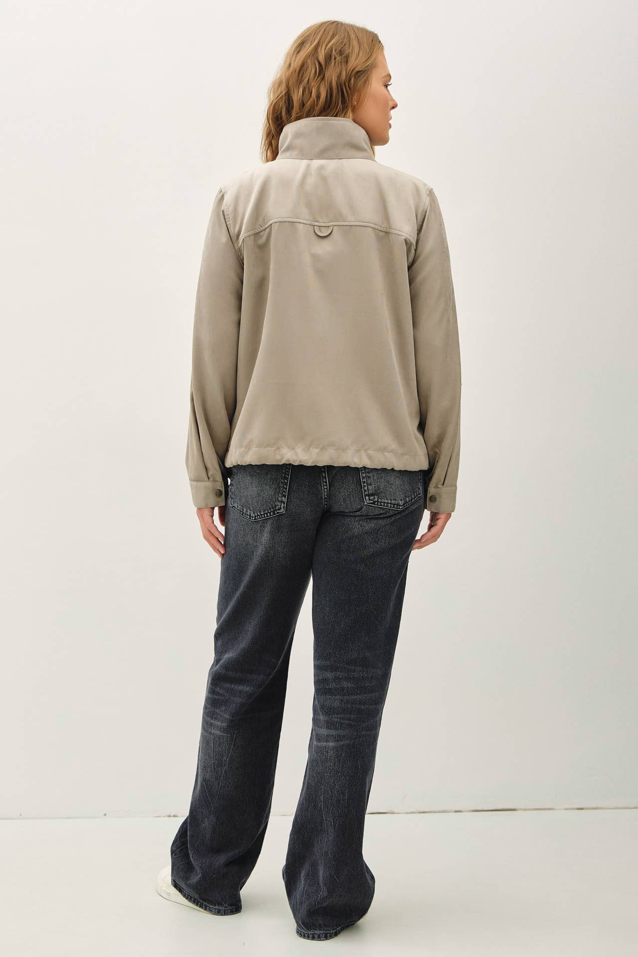 Be Cool - Wholesale Jacket - Women's - PLUS SIZE CROPPED UTILITY ZIPPER SAFARI JACKET13