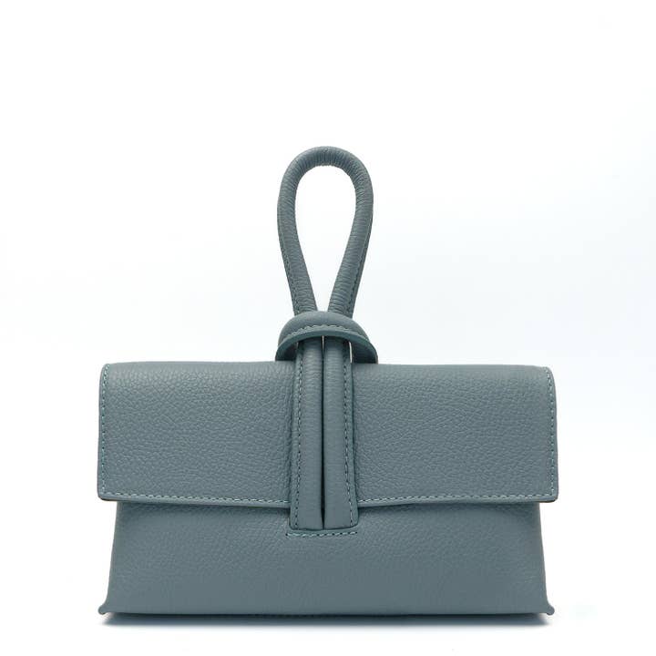 Lædertaske „Barletta“ Lyseblå for engroshandel hos LaTalia