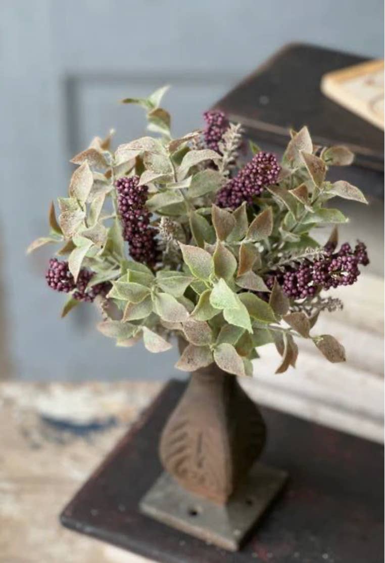 Refinery 86 Home Decor - Wholesale Artificial Plant - 11” Autumn Herbs Bush - Plum0