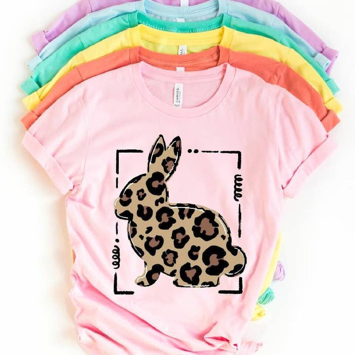 Leopard Bunny Full Color (Adult and Youth) for wholesale by Heat Transfer Hub