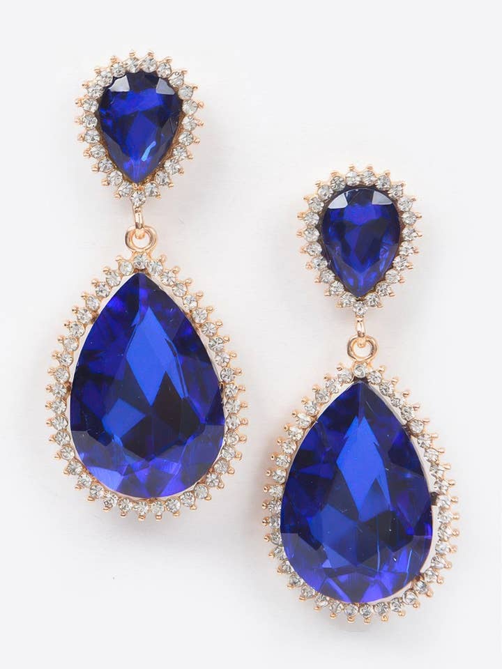 Rhinestone Dangle Earring for wholesale by CC Wholesale Clothing