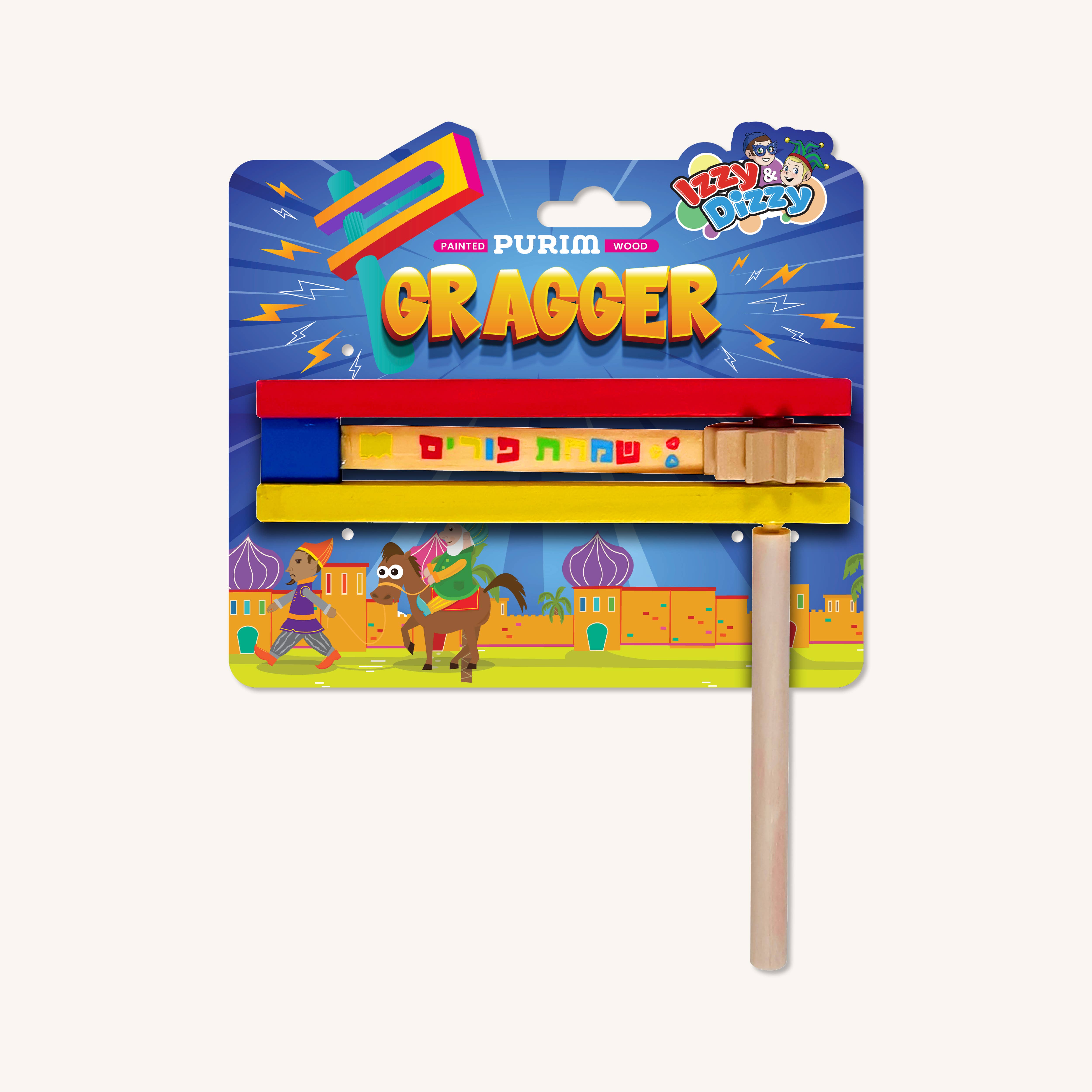 Ner Mitzvah - Wholesale Dreidel - Kids - Purim Gragger - Painted Wood - Assorted Colors1