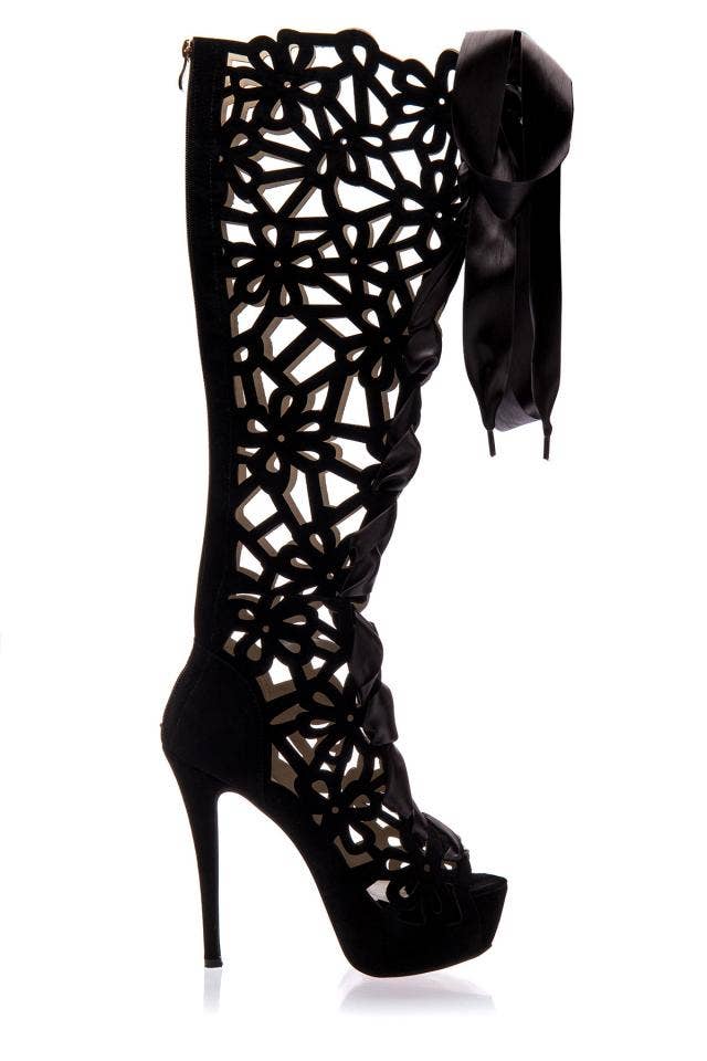 black Special Item Boots With Lacing for wholesale on Faire1